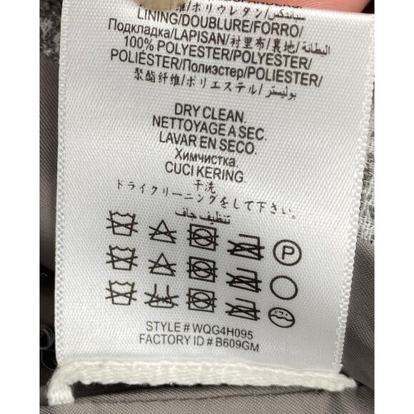 BCBGMAXAZRIA Candice Blazer Draped Cropped Jacket Heathered Dove Gray Womens S - Picture 8 of 8